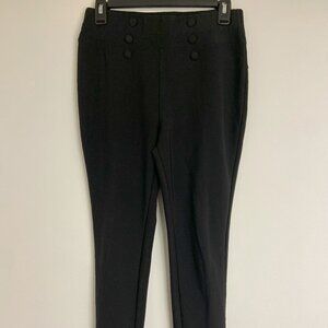 Soho Work Pants Womens Size L Black Stretch Comfort Straight Leg